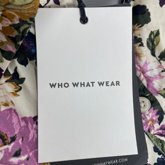 Who What Wear Sz S Floral Sundress 100% Cotton Cottagecore Romantic Dress Pretty - Picture 6 of 16